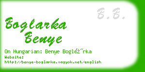 boglarka benye business card